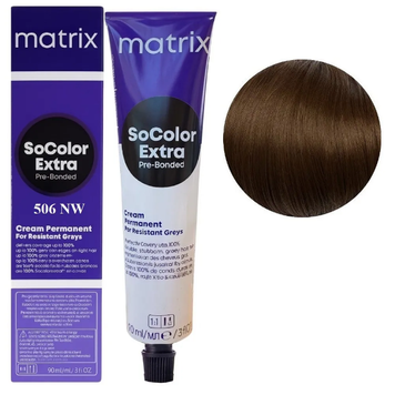 Крем-краска для волос Matrix Socolor Beauty Extra №506NW Темный блондин теплый натуральный 90 мл 00-00026562 фото