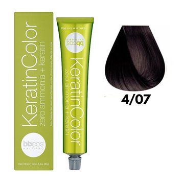Крем-краска безаммиачная для волос BBCos Keratin Color №4.07 Chestnut Natural Tobacco 100 мл 00-00023186 фото