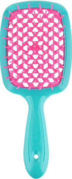 Щетка для волос Janeke Superbrush Бирюзово-розовая 00-00020073 фото