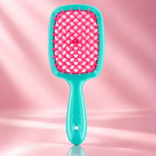 Щітка для волосся Janeke Superbrush Бірюзово-рожева 00-00020073 фото