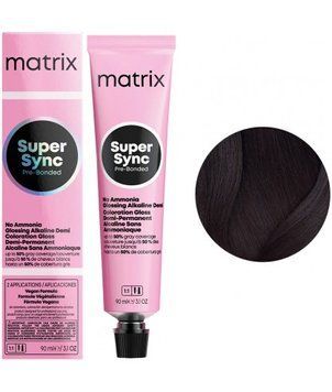 Крем-фарба безаміачна Matrix Super Sync Pre-Bonded №1A Ashy black 90 мл 00-00025172 фото