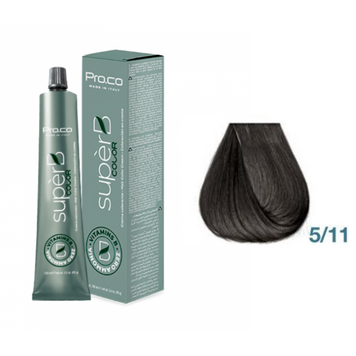 Фарба для волосся безаміачна Pro.Color Super B Color Cream №5.11 Intensive Ash Light Brown 100 мл 00-00021232 фото