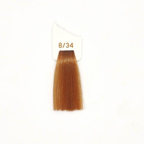 Крем-фарба аміачна для волосся Inebrya Сolor №8/34 Light Blonde Golden Copper 100 мл 00-00021400 фото