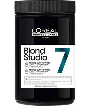 Пудра безаммиачная для волос с глиной Loreal Blond Studio 7 Lightening Clay Powder 500 г 00-00024757 фото