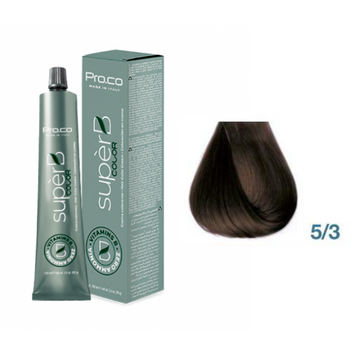 Фарба для волосся безаміачна Pro.Color Super B Hair Color Cream №5.3 Golden Light Brown 100 мл 00-00021233 фото