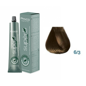 Фарба для волосся безаміачна Pro.Color Super B Hair Color Cream №6.3 Dark Golden Blond 100 мл 00-00021239 фото
