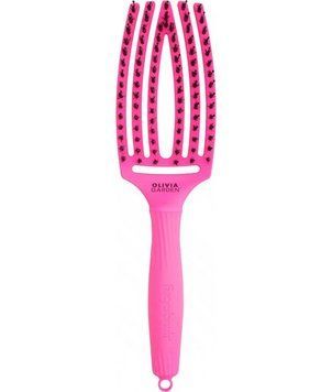 Щетка для волос Olivia Garden FingerBrush Boar & Nylon ThinkPink 2023 Neon Pink 00-00025326 фото
