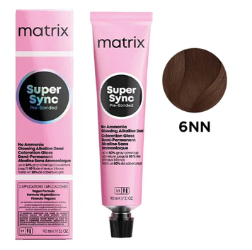 Крем-краска безаммиачная Matrix Super Sync Pre-Bonded №6NN Dark blonde natural intense 90 мл 00-00025214 фото