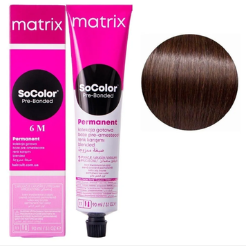 Крем-краска Matrix SoColor Pre-Bonded Cream Permanent №6M Темний блондин мокко 90 мл 00-00026547 фото
