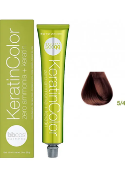 Крем-краска безаммиачная для волос BBCos Keratin Color №5.4 Light Copper Chestnut 100 мл 00-00023198 фото