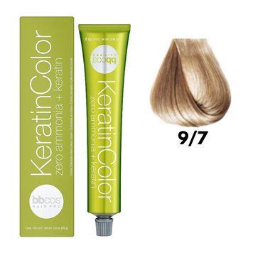 Крем-краска безаммиачная для волос BBCos Keratin Color №9.7 Very Light Beige Blond 100 мл 00-00023247 фото