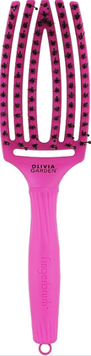 Щітка для волосся Olivia Garden FingerBrush Boar & Nylon ThinkPink 2023 Neon Purple 00-00025327 фото